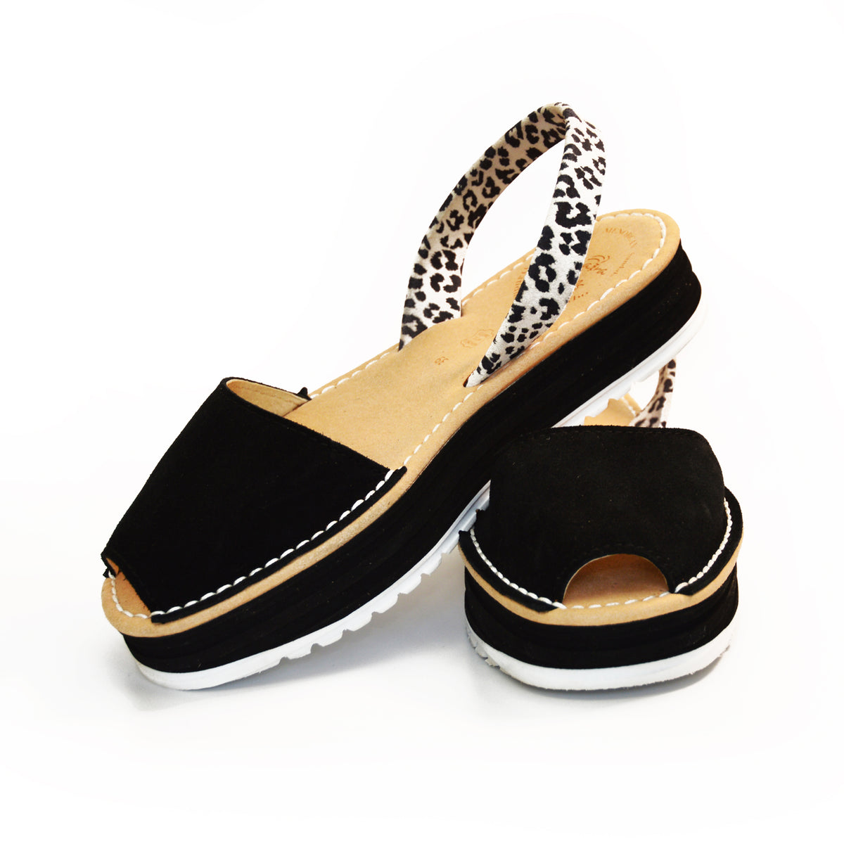 black and white sporty lowforms spanish avarcas sandals