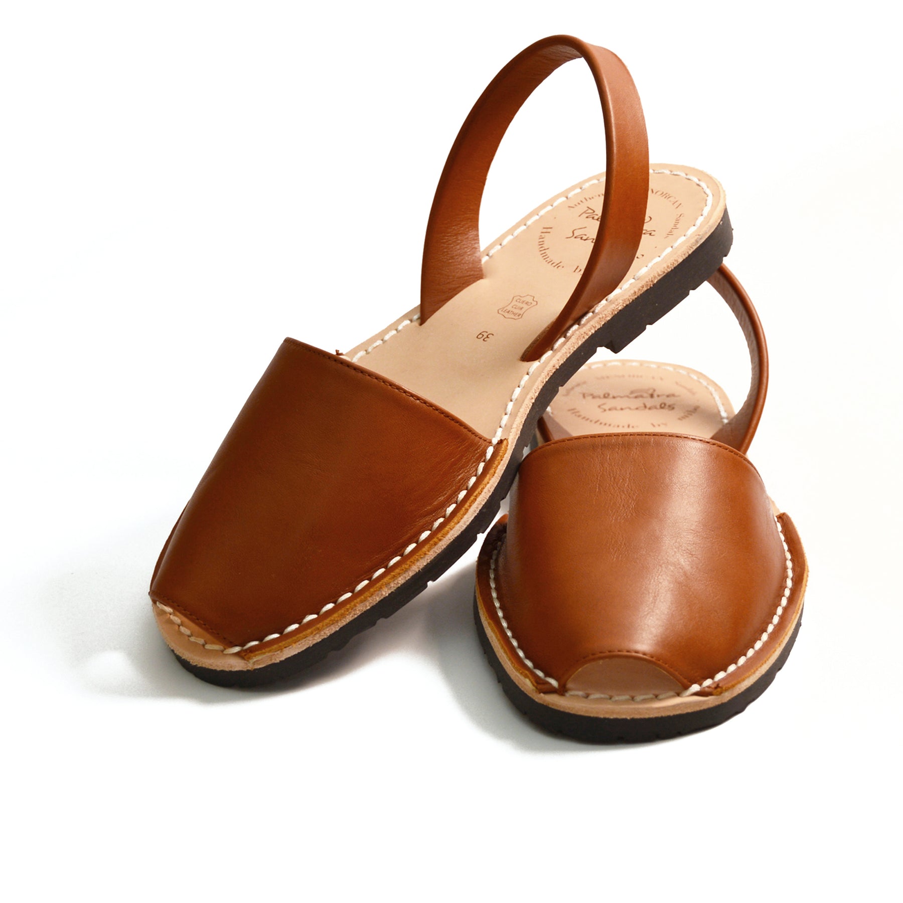 deep tan leather spanish menorcan avarcas sandals