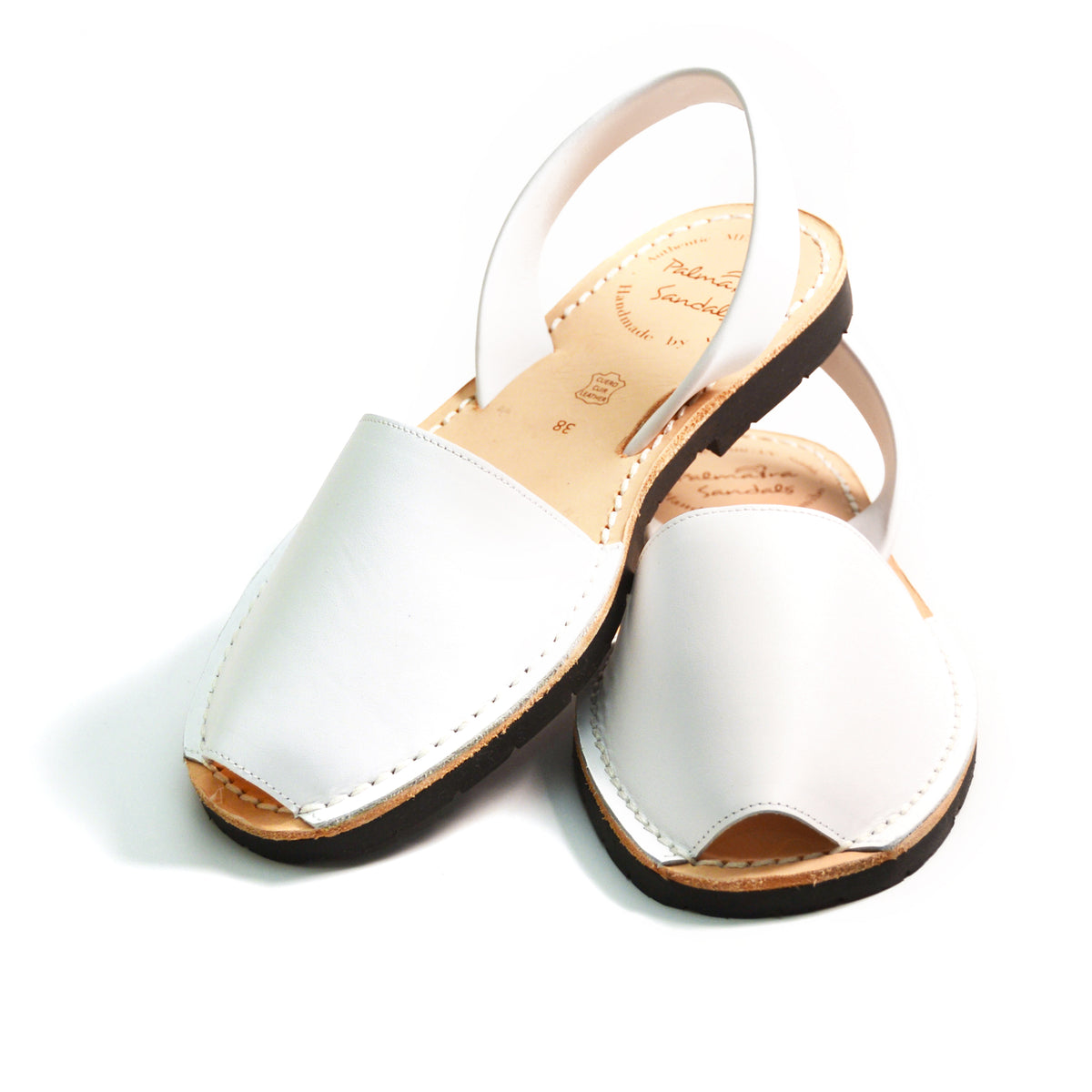 white leather Spanish menorcan avarcas sandals