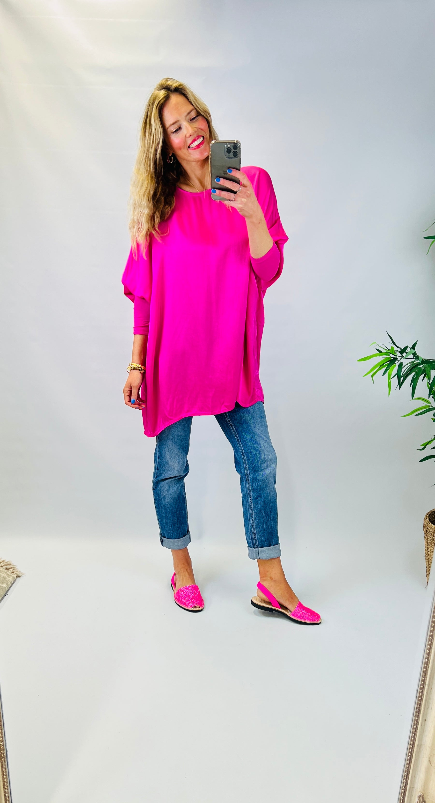 Eivissa Relaxed Fit Top in Pink
