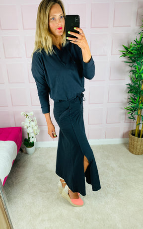Maxi Jogger Skirt in Antracite