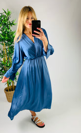 SAMPLE SALE Carolina Dress in Blue