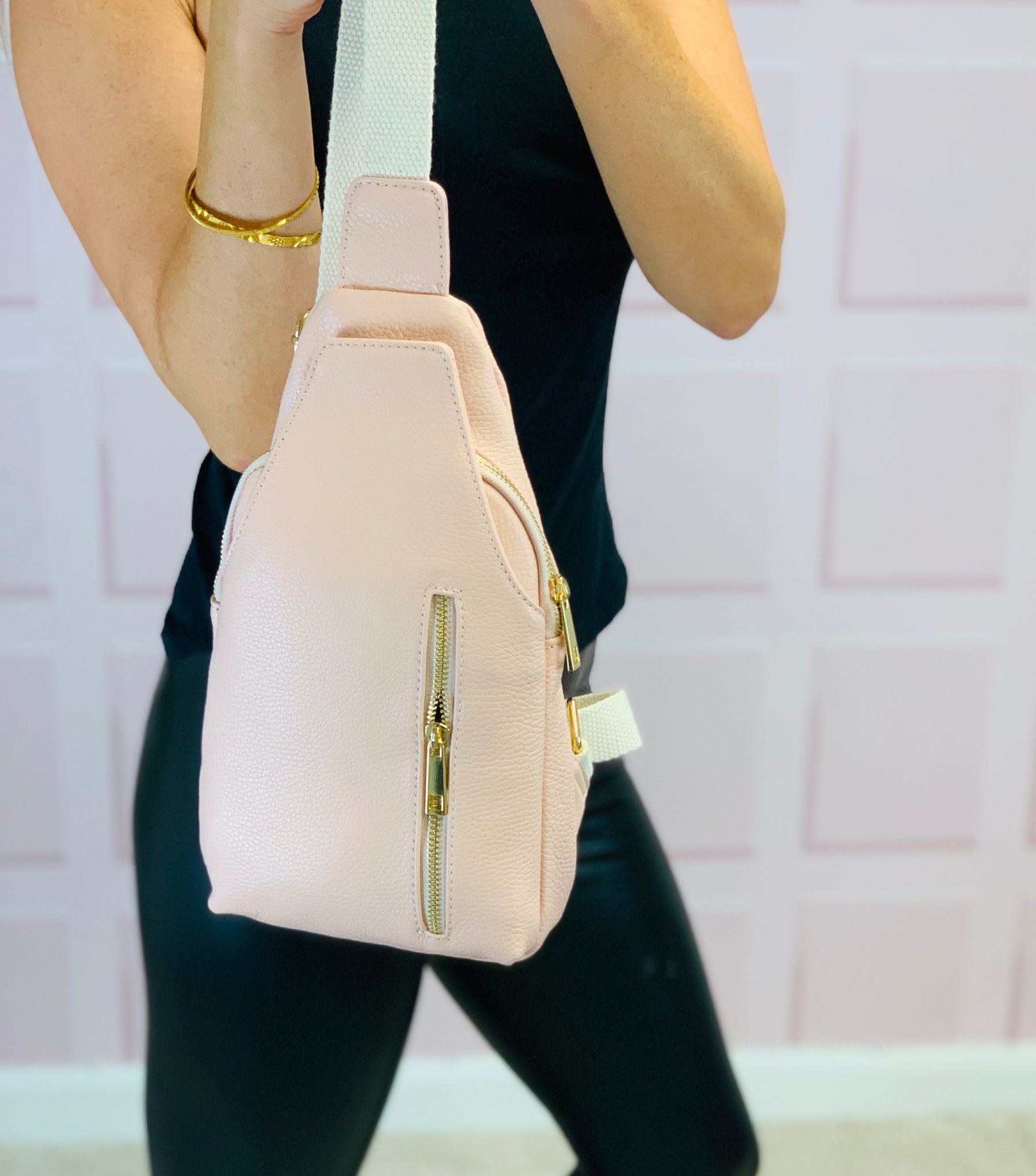 The Milano Sling Bag Baby Pink