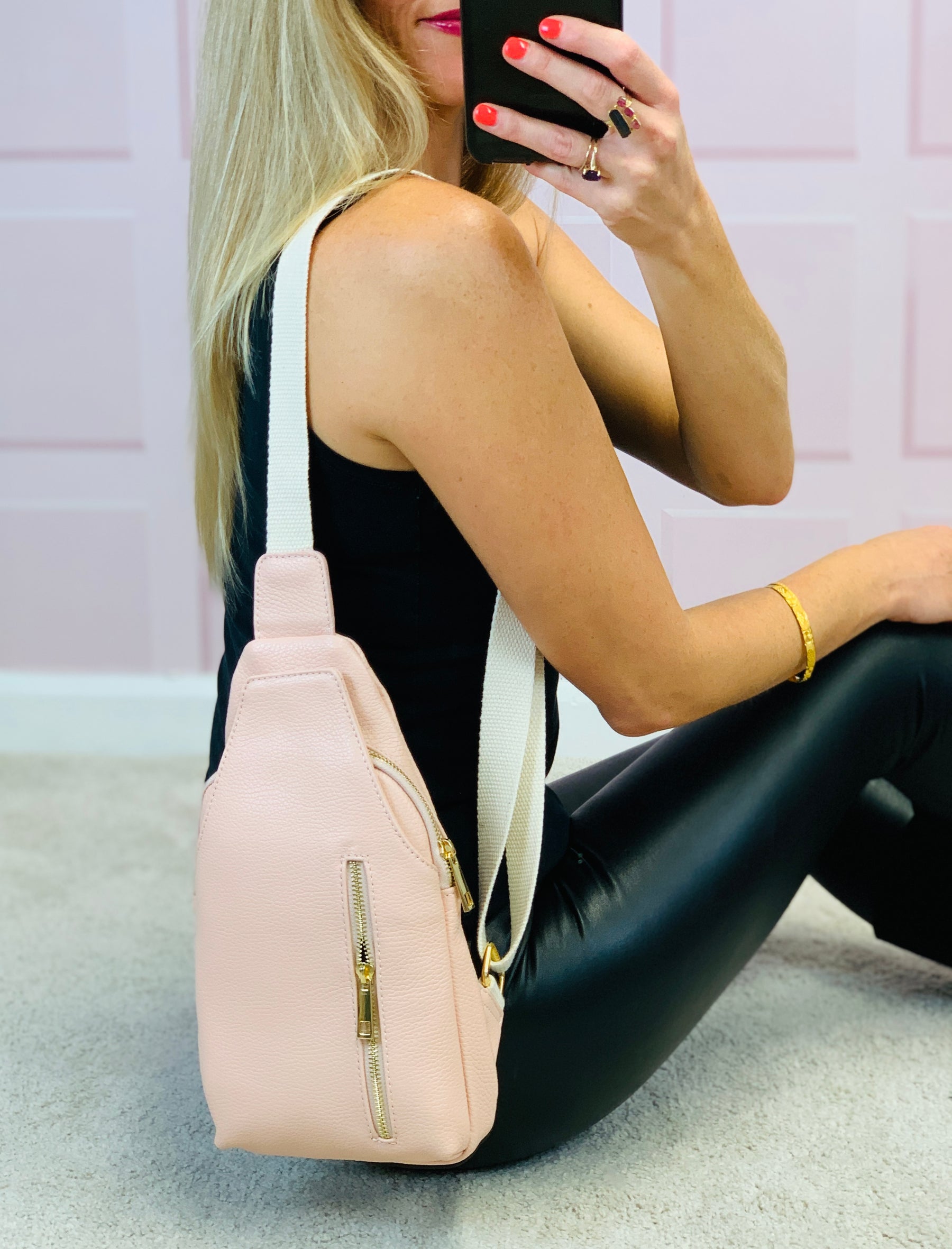 The Milano Sling Bag Baby Pink